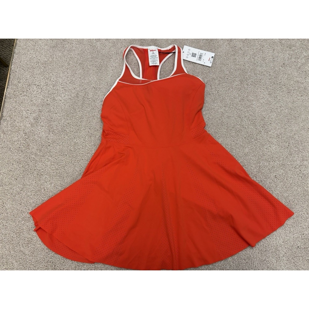 New Wilson Tour Perforated Unlined Orange Dress Preppy 128$ Value Size Medium